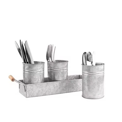 Porta posate in acciaio inox per cucina e ristorante